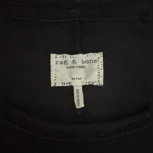 GUC Rag & Bone Classic Flame SS T-Shirt Black size M - Picture 1 of 9